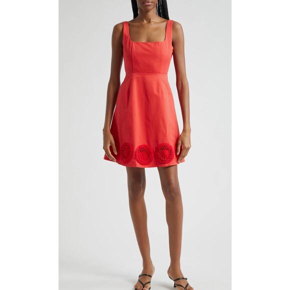 Elexiay Kogi Crochet Embellished A-Line Minidress red - Picture 3 of 8